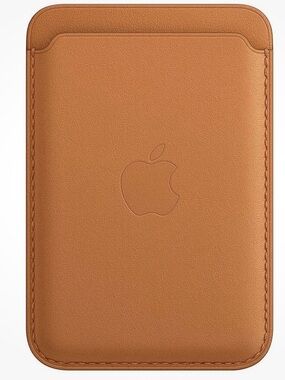 Apple iPhone MagSafe wallet. Golden Brown with find my capabilities. Open box.